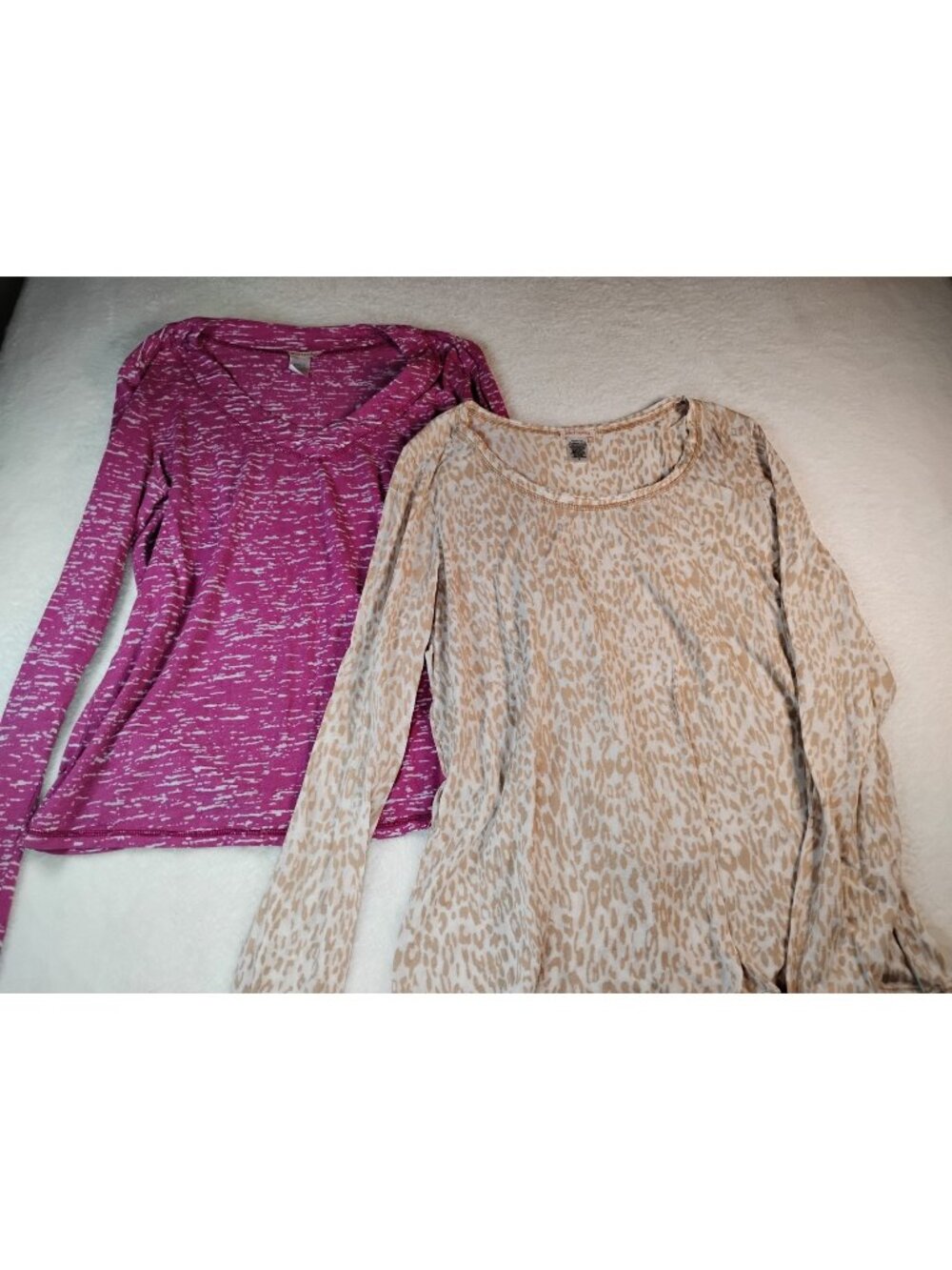 Lot Of 2 Vtg Kika Paprika Organic Cotton T-Shirts Long Sleeve Striped School XL